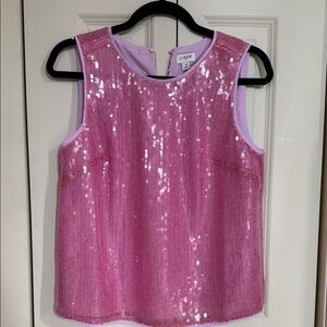 J. Crew Pink Sequin Top